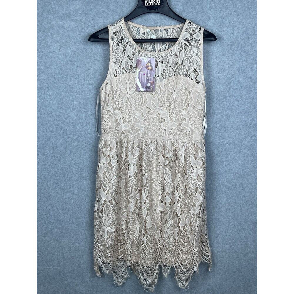 Love Fire Dress Womens Large Blush Lace MSRP $48.00